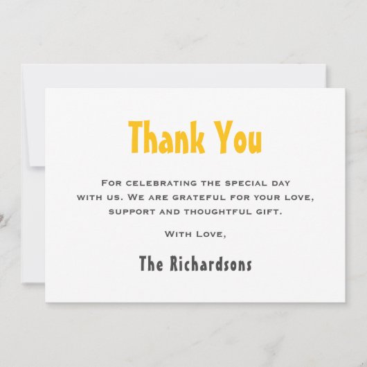 Schattige Eenvoudige Eerste Reis Rond De Zon 1e Ve Bedankkaart (Voorkant)