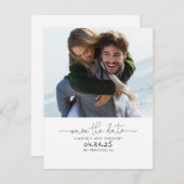 Schattige Eenvoudige en Elegante Sla de Datum Op F Save The Date (Voorkant / Achterkant)