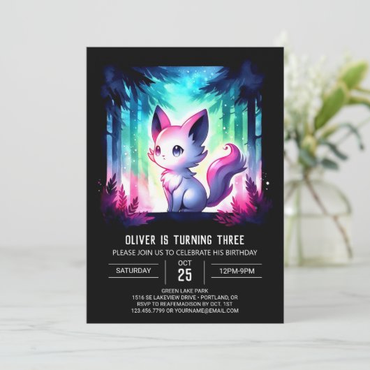 Schattige eenvoudige kattenverjaardag kaart (Staand voorkant)