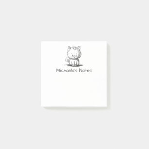 Schattige Eenvoudige Met De Hand Getekende Kat Post-it® Notes