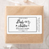 Schattige eenvoudige scriptvlinderboter etiket (Insitu)