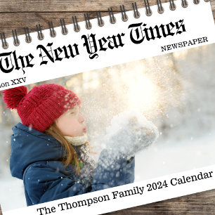 Schattige Eenvoudige Typografie Krant Afdruk Whims Kalender