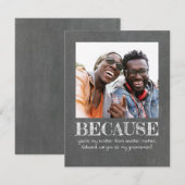 Schattige Eenvoudige Wil je mijn Bruidsjonker zijn (Voorkant / Achterkant)