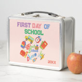 Schattige eerste dag van schoolpatroon (In situ)