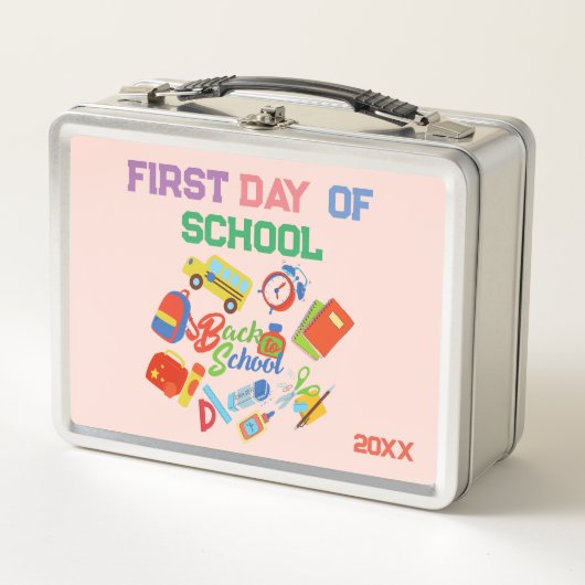 Schattige eerste dag van schoolpatroon (Voorkant)