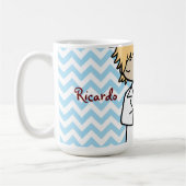 Schattige eerste heilige communie blonde jongen koffiemok (Links)