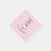 Schattige eerste heilige communie klein blond meis servet (Hoek)