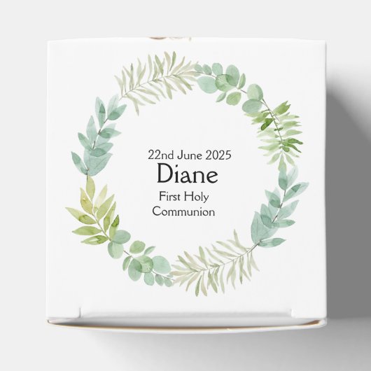 Schattige eerste heilige communie meisje bedankdoosjes (Bovenkant)