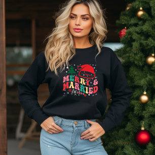 schattige eerste kerst getrouwd en vrolijke pasget hoodie