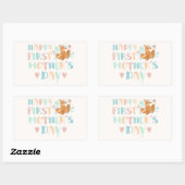Schattige Eerste Moederdag Boho Typografie Rechthoekige Sticker (Vel)