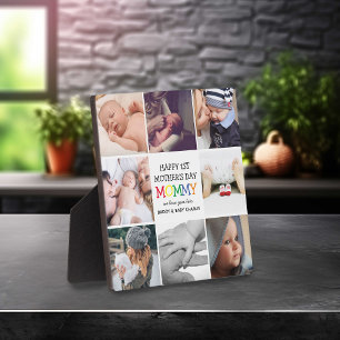 Schattige Eerste Moederdag Mam   Fotocollage Fotoplaat