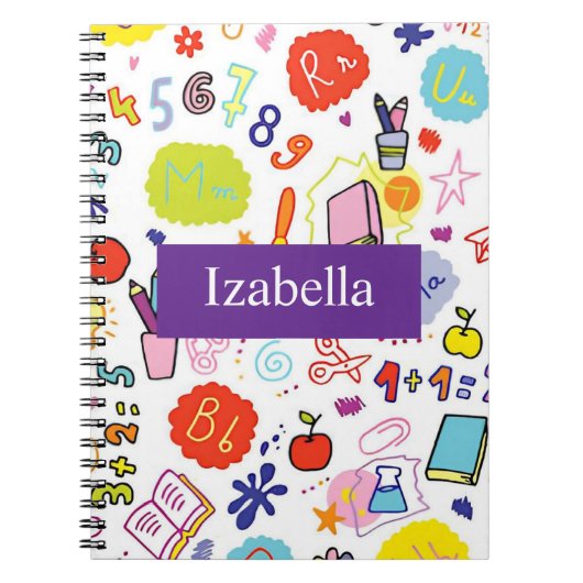 Schattige eerste schooldag notitieboek (Voorkant)