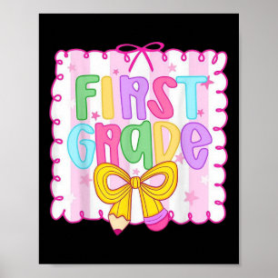 Schattige eerste schooldag Preppy vijfde klas teru Poster