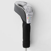 Schattige Eerste Vaderdag Papa Foto Golfheadcover (Schuin)