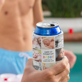 Schattige eerste Vaderdag Papa | Fotocollage Blikjeskoeler