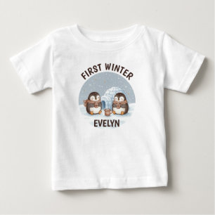 Schattige "Eerste Winter" Pinguïn Mijlpaal