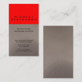 Schattige effen rood beige designer Visitekaartje (Voorkant / Achterkant)