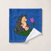 Schattige egel bad handdoek (Wasdoekje)