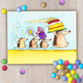 Schattige egel briefkaart