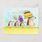 Schattige egel briefkaart (Voorkant)