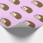 schattige egel cadeaupapier (Hoek)