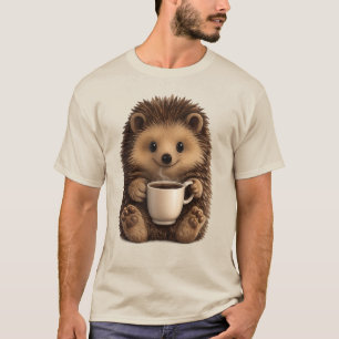Schattige egel die koffie drinkt mok - Grappig die T-shirt