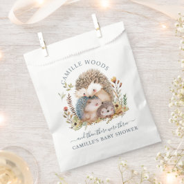 Schattige egel familie Baby shower Bedankzakje