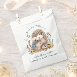 Schattige egel familie Baby shower Bedankzakje