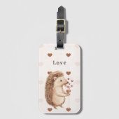 Schattige Egel Hartjes Liefde Bagagelabel (Voorkant (verticaal))