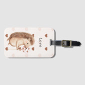 Schattige Egel Hartjes Liefde Bagagelabel (Voorkant (horizontaal))