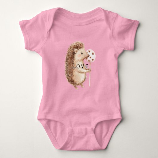 Schattige Egel Hartjes Liefde Romper (Voorkant)
