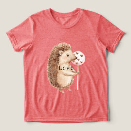 Schattige Egel Hartjes Liefde Tri-Blend Shirt
