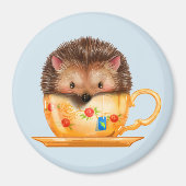 Schattige egel in Teacup Magnet (Voorkant)
