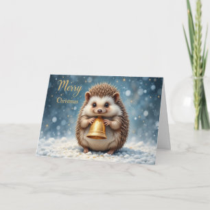 Schattige egel Kerst Cozy Woodland Kaart