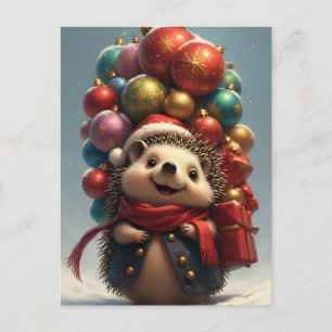 🎄 Schattige Egel Kerstmagie ❄️ Winter Briefkaart