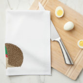 schattige egel kerstmis Elf Theedoek (Quarter Fold)