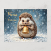 Schattige egel Kerstmis knus bos Briefkaart (Voorkant)