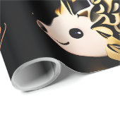 Schattige egel kleurrijk inpakpapier. egel cadeaupapier (Rol Hoek)