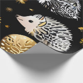 Schattige egel kleurrijk inpakpapier. egel cadeaupapier (Hoek)