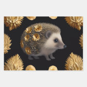 Schattige egel kleurrijk inpakpapier vel (Voorkant 3)