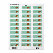 Schattige egel Label met Aangepaste Naam (Full Sheet)