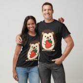 Schattige egel met aardbei t-shirt (Unisex)