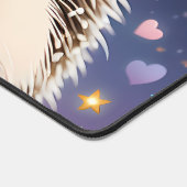 Schattige egel met sterren en harten bureaumat (Hoek)