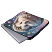 Schattige egel met sterren en harten laptop sleeve (Voorkant onderkant)