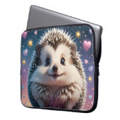 Schattige egel met sterren en harten laptop sleeve (Voorkant Links)