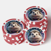 Schattige egel met sterren en harten poker chips (Opstapeling)