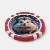 Schattige egel met sterren en harten poker chips (Enkel)