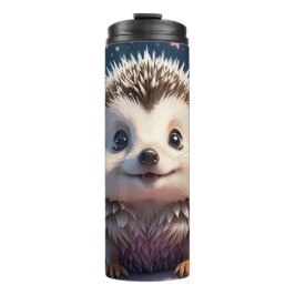 Schattige egel met sterren en harten thermosbeker