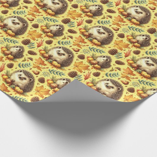 Schattige egel naadloos patroon cadeaupapier (Hoek)