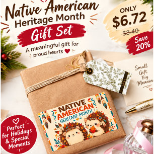 Schattige Egel Native American Heritage Maand Herf Rechthoekige Sticker
